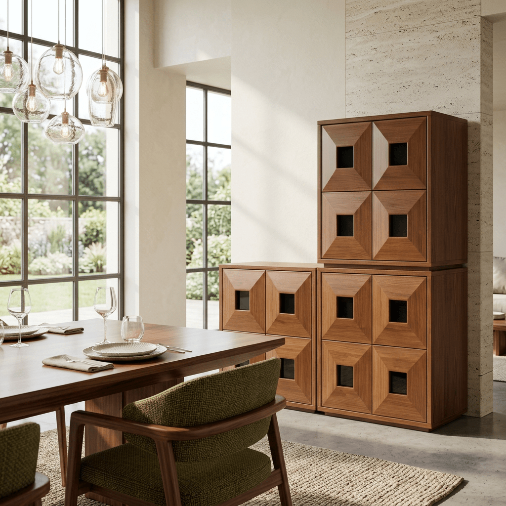 Finn Stackable Walnut Storage