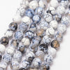 Fire Crackle Agate Faceted Gemstone Bead