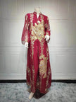 Fired Sequins Light Luxury Celebrity Party Abaya Dress for Arab Dubai Turkey Middle East Women