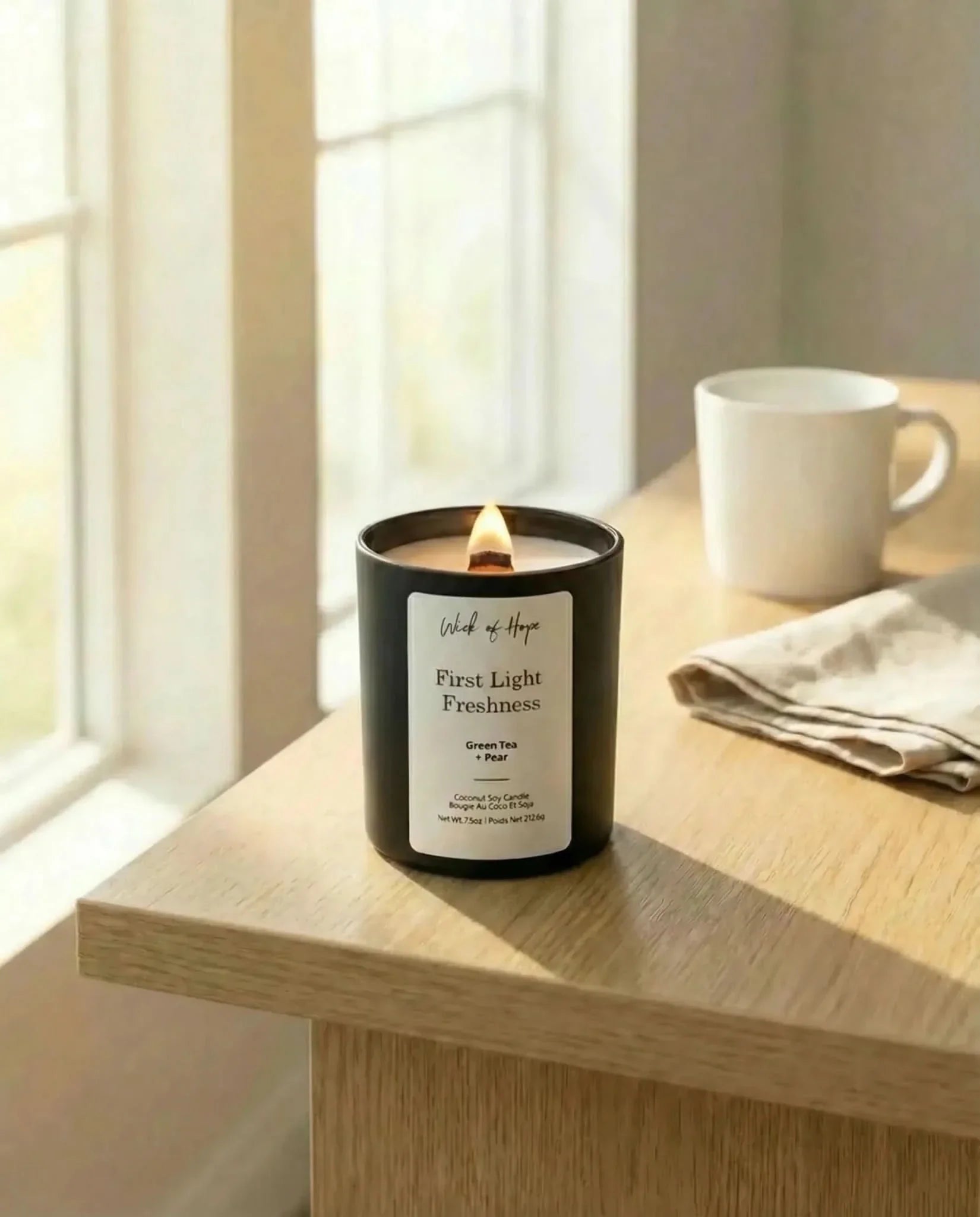 First Light Freshness Candle | Green Tea + Pear