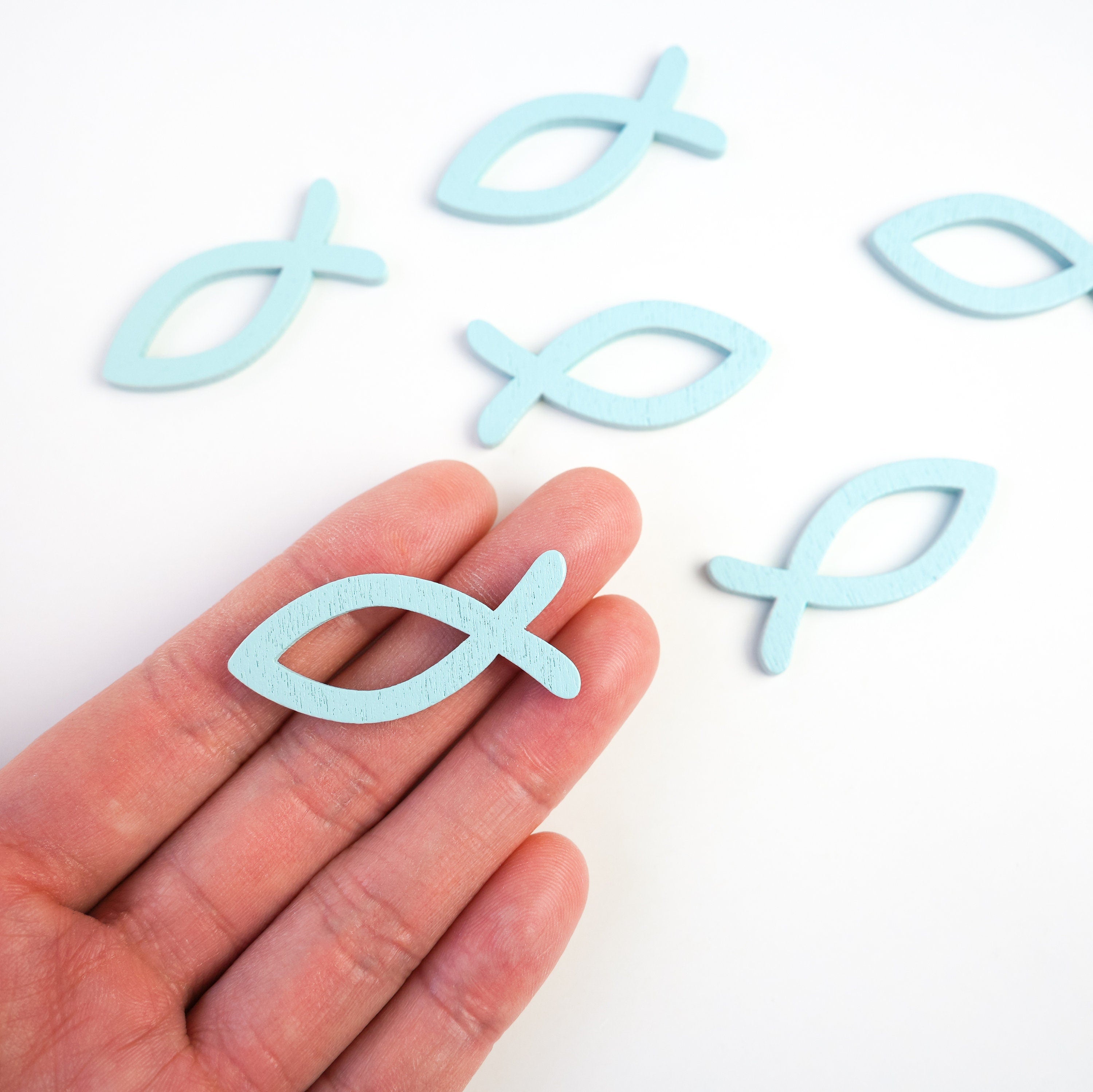 Fish Pin Badge | Cute Wooden Blue Fish Pin