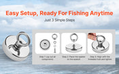 VEVOR Fishing Magnet Strong Heavy Duty Rare Earth Neodymium Pull Force 700 LBS