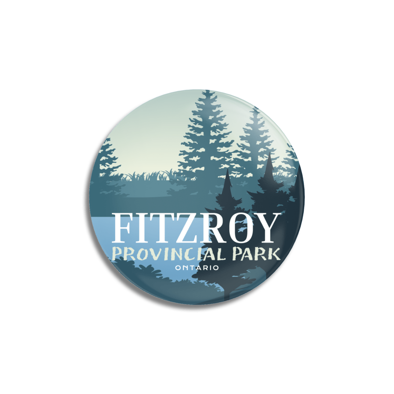 Fitzroy Provincial Park of Ontario Pinback Button, Canada Parks