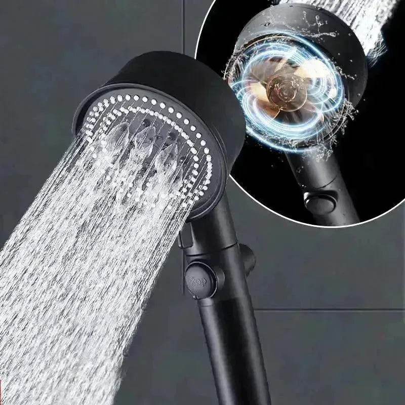 Five-color Wind Turbine Shower Head 56 Speed Water Silicone Shower Head