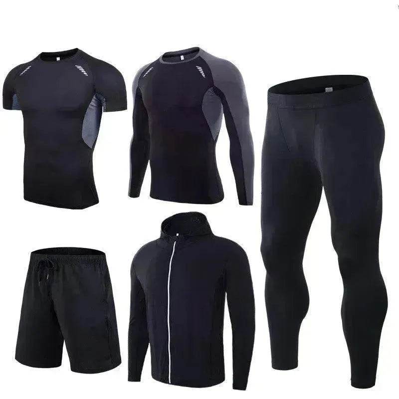 Men's Workout set Five-piece fitness wear