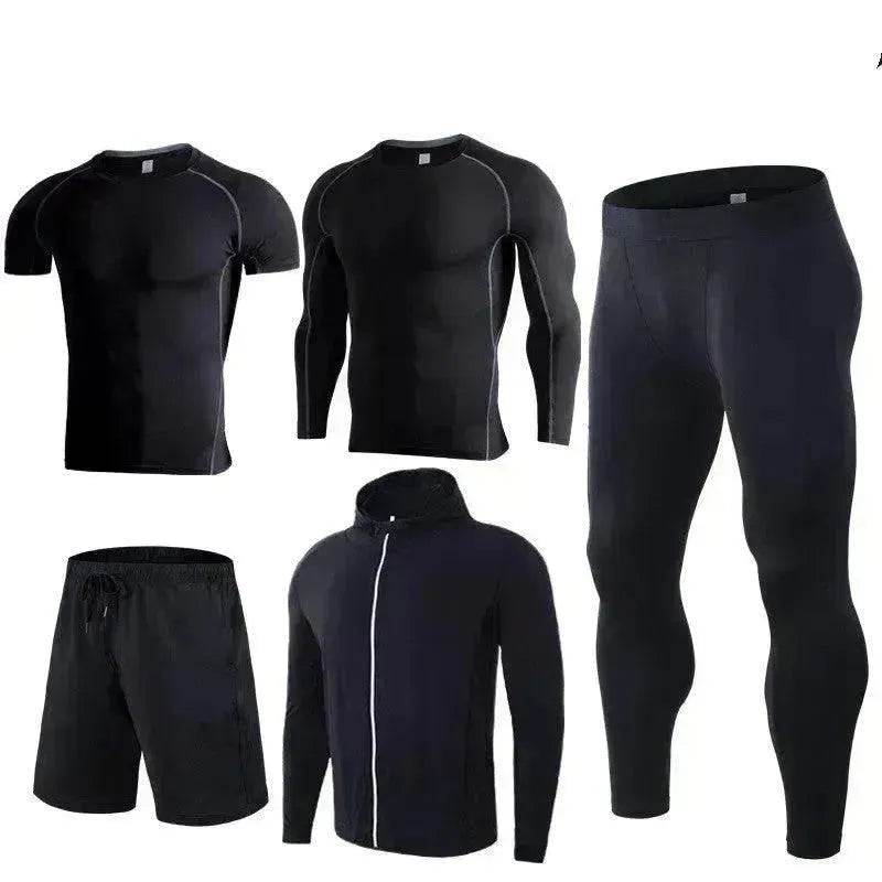 Men's Workout set Five-piece fitness wear