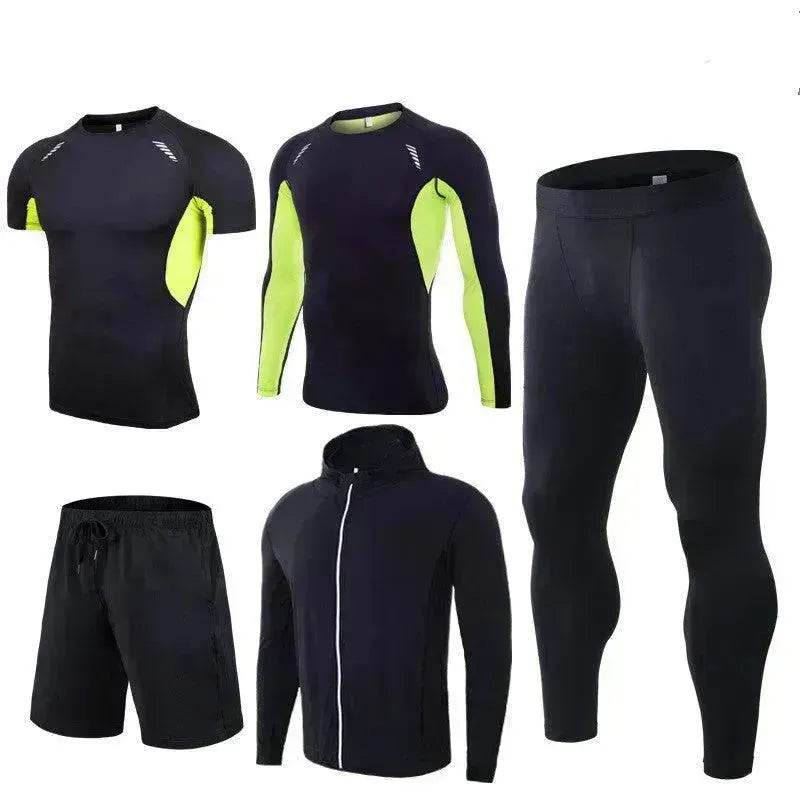 Men's Workout set Five-piece fitness wear