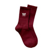 FLOOF Demure Bow Sock in Burgundy