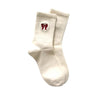 FLOOF Demure Bow Sock in White