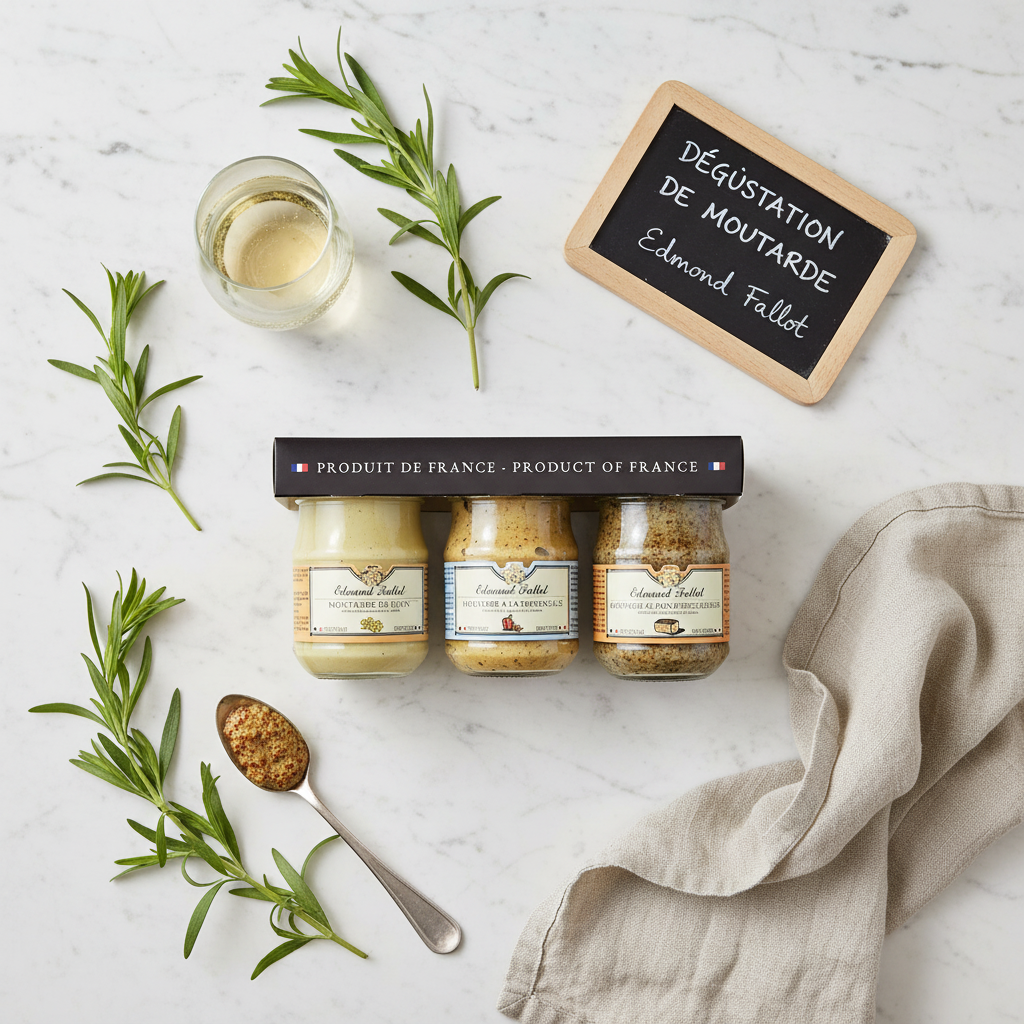 Edmond Fallot — Pack dégustation Moutardes de Dijon Véritables (3×100ml)