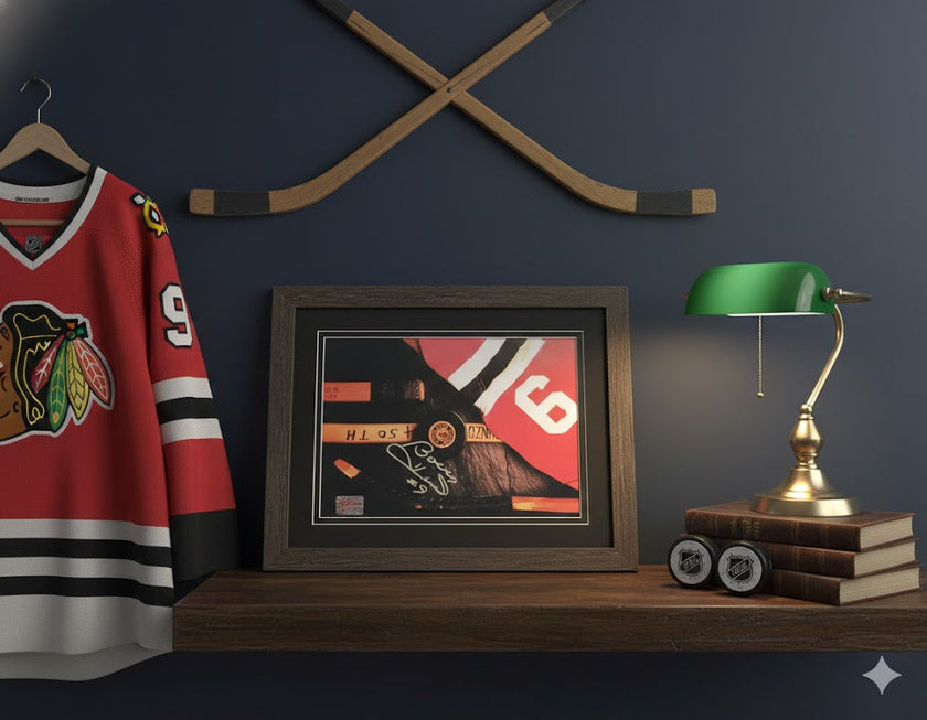 BOBBY HULL SIGNED CHICAGO BLACKHAWKS & WINNIPEG JETS 8