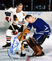 JOHNNY BOWER & BOBBY HULL AUTOGRAPHED 8
