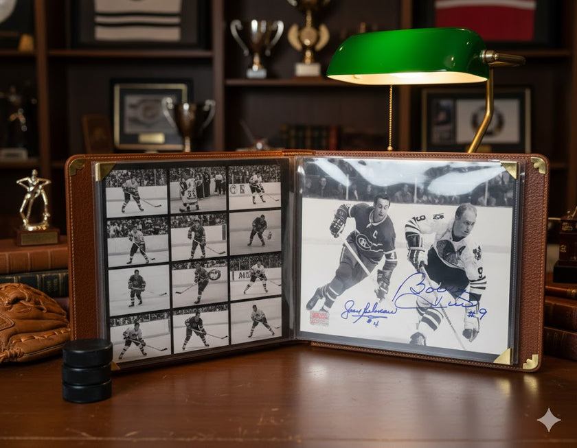 BOBBY HULL & JEAN BELIVEAU DUAL AUTOGRAPHED SIGNED 8