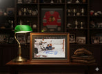 BOBBY HULL SCORES ON JOHNNY BOWER AUTOGRAPHED 8