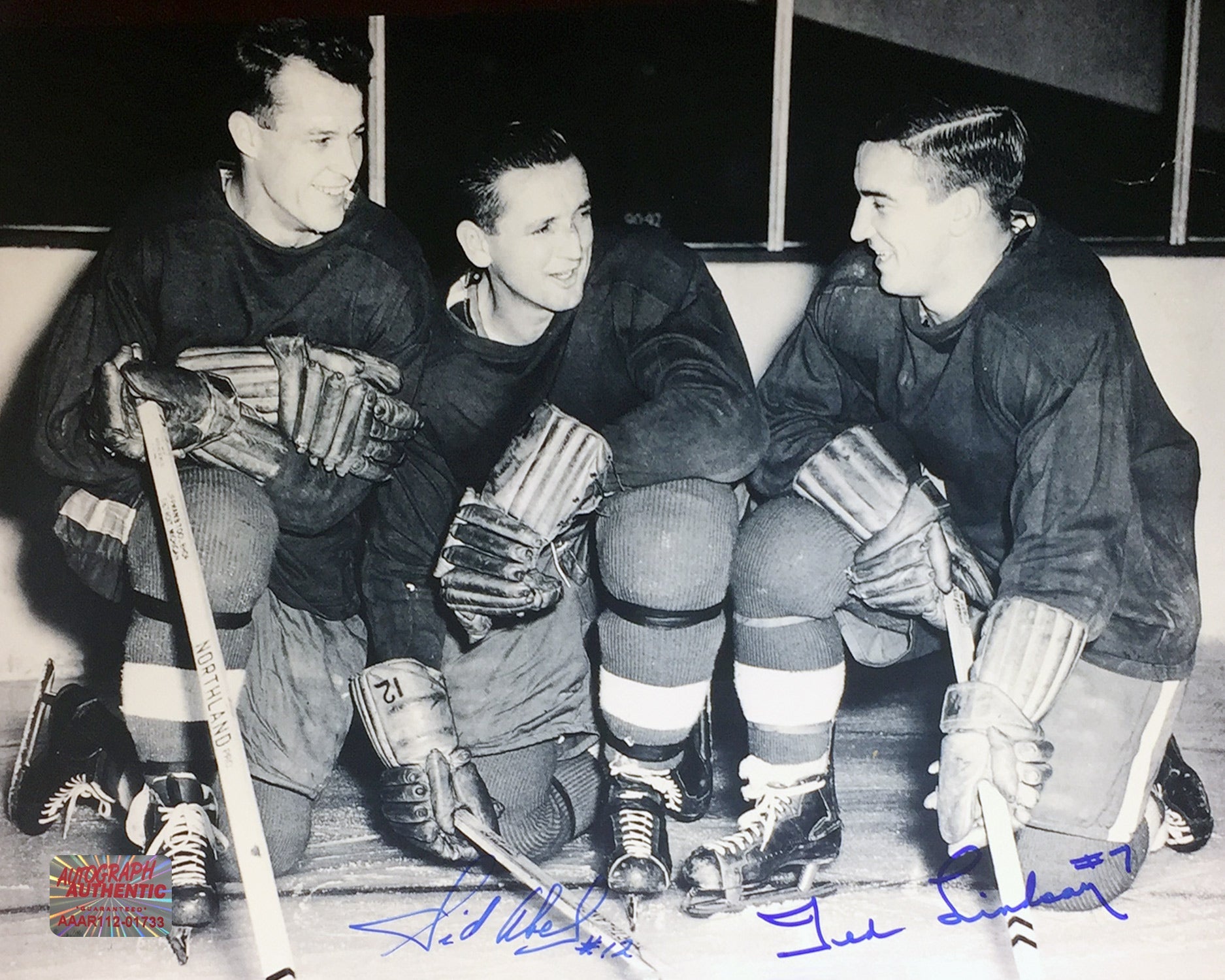 SID ABEL & TED LINDSAY SIGNED 8