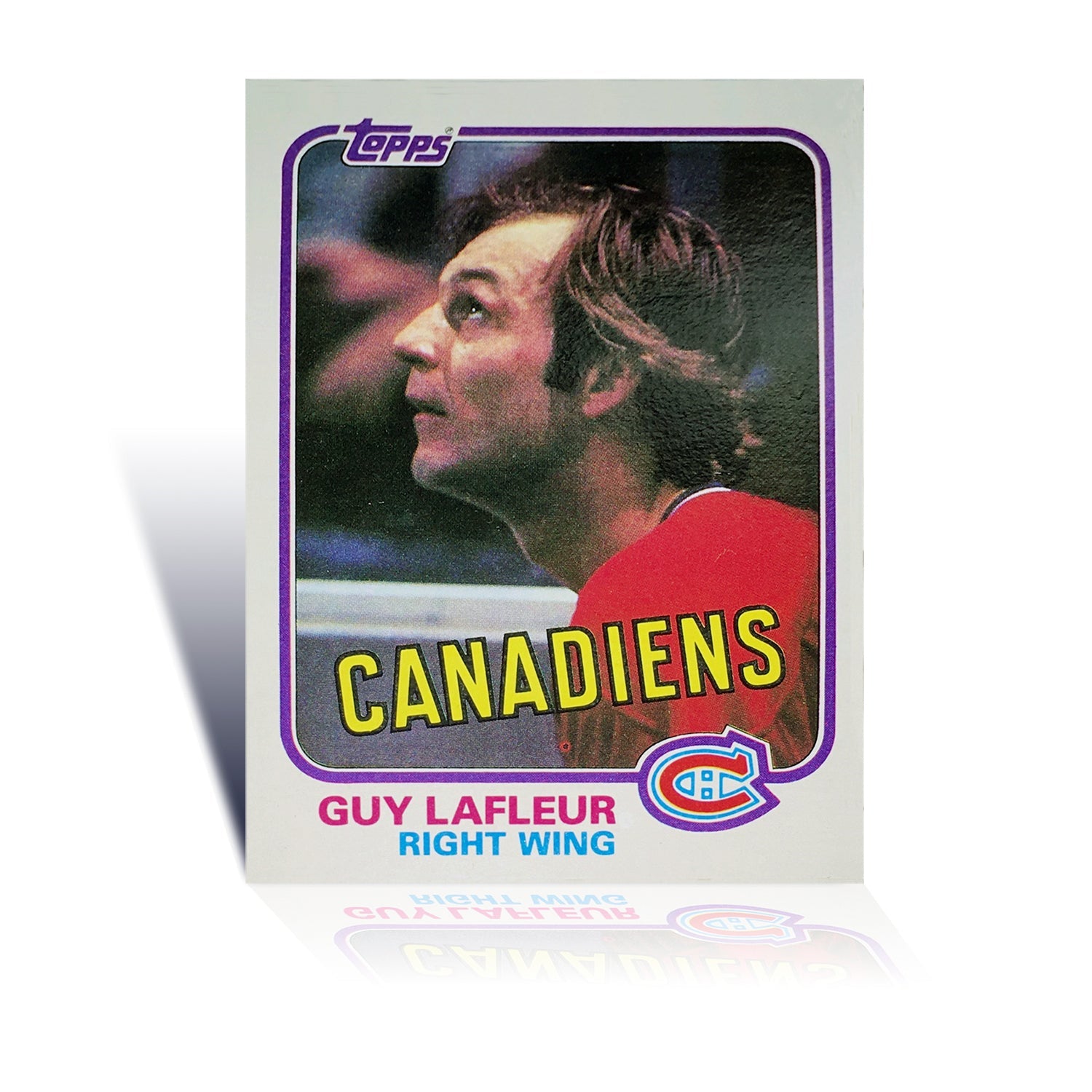 GUY LAFLEUR TOPPS COLLECTIBLE HOCKEY CARD MONTREAL – RARE VINTAGE MEMORABILIA NHL CANADIENS SPORTS GIFT SOUVENIR COLLECTORS ITEM AUTOGRAPH AUTHENTIC (3.5