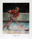 AUTOGRAPHED BOBBY HULL LITHOGRAPH – UNLIMITED EDITION – CHICAGO BLACKHAWKS HOCKEY ART PRINT (22