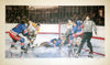 IN THE SLOT SIGNED LITHOGRAPH – VIC HADFIELD, ED GIACOMIN & JOHN BUCYK – LIMITED EDITION HOCKEY ARTWORK (33