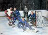 THE LAST LINE OF DEFENCE SIGNED LITHOGRAPH – BOBBY BAUN, CARL BREWER & JOHNNY BOWER – TORONTO HOCKEY WALL ART (24
