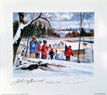 SATURDAY’S HEROES LITHOGRAPH SIGNED BY JOHNNY BOWER & BOBBY HULL – 8.5X8 NHL GREATS DUAL AUTOGRAPH COLLECTIBLE