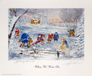 WHEN WE WERE SIX AUTOGRAPHED LITHOGRAPH – JOHNNY BOWER & GERRY CHEEVERS – VINTAGE HOCKEY ARTWORK (11.5