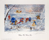 WHEN WE WERE SIX AUTOGRAPHED LITHOGRAPH – JOHNNY BOWER & GERRY CHEEVERS – VINTAGE HOCKEY ARTWORK (11.5