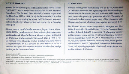 2002 GLENN HALL & HOWIE MORENZ FIRST DAY OF ISSUE STAMPS – CANADIAN HOCKEY LEGENDS POSTAGE COLLECTIBLE (7.5