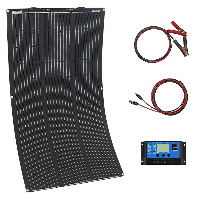 100-300w flexible solar panels 12/24v + inverter KIT