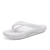 Flip-flops Men Wear Sandy Beach Platform Outside And Step On Shit