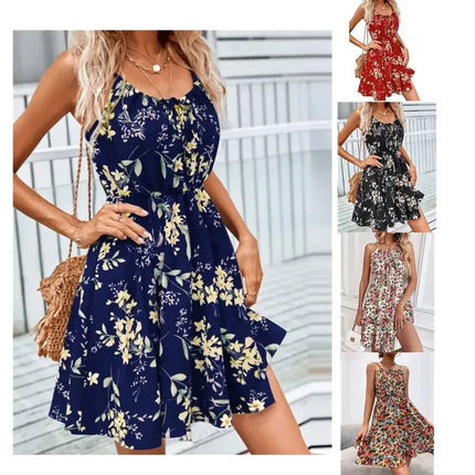 1 Pack Of Floral Print Suspender Dress
