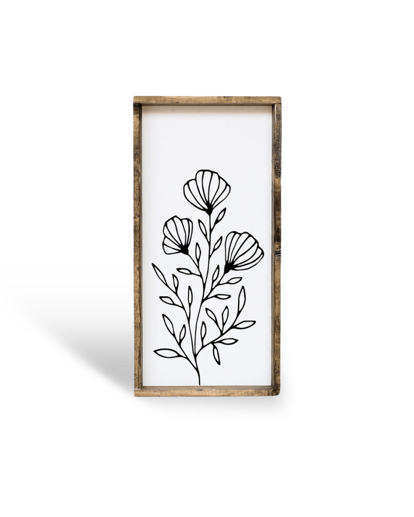 Flower Bouquet Wood Sign
