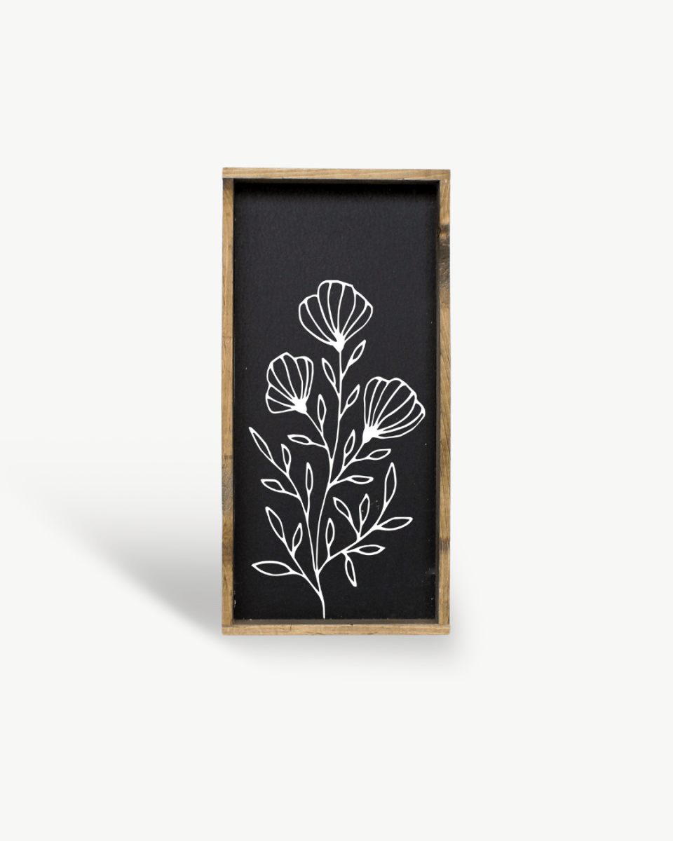 Flower Bouquet Wood Sign