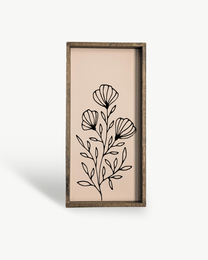 Flower Bouquet Wood Sign