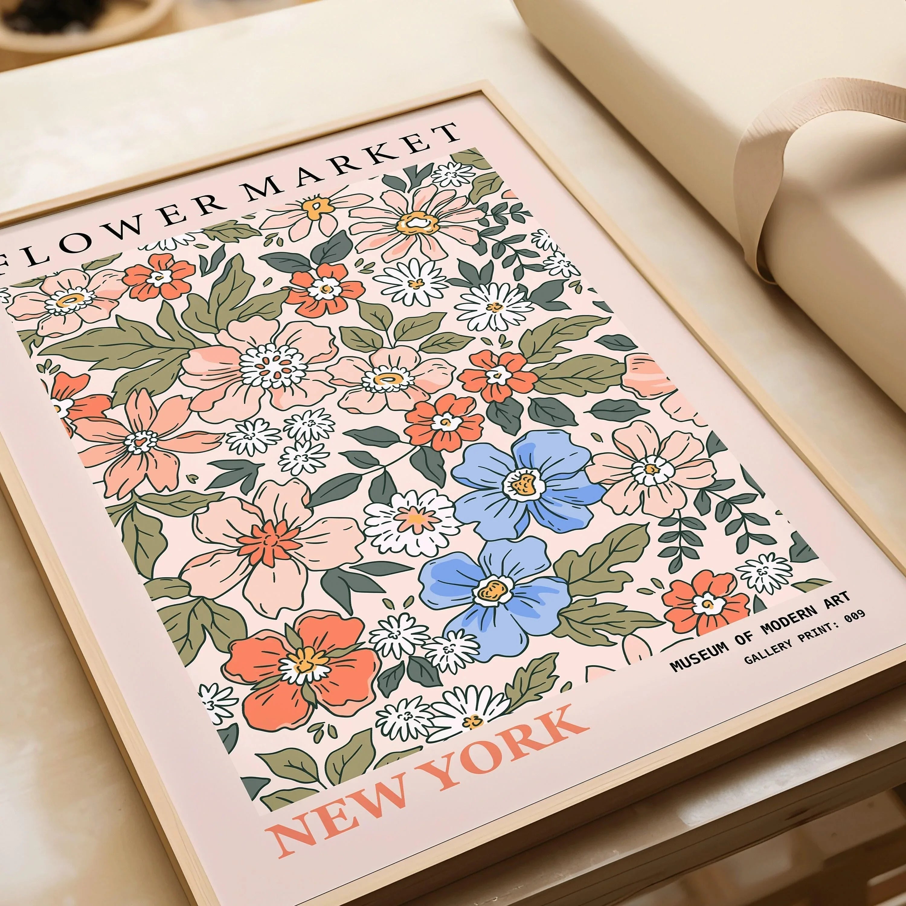 Flower Market Art Print: New York Botanical Exhibition, Giclee Paper