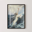 Flying Fish - Herbert James Draper | Romantic Ocean Fantasy | Mythological Nude Vintage Sea Goddess Print (available handframed or unframed)