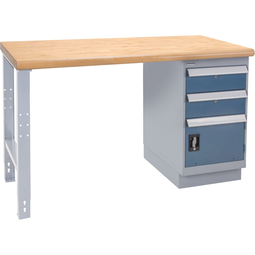 Industrial Duty Workbench, Door w/ Drawer Combination, 1000 lbs. Cap., 36