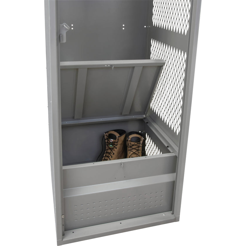 Armoire à équipement, acier, 61 cm L x 61 cm P x 183 cm H, grise