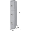 Lockers, 3 -tier, 12