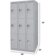 Lockers, 3 -tier, Bank of 3, 36