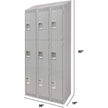 Lockers, 3 -tier, Bank of 3, 36