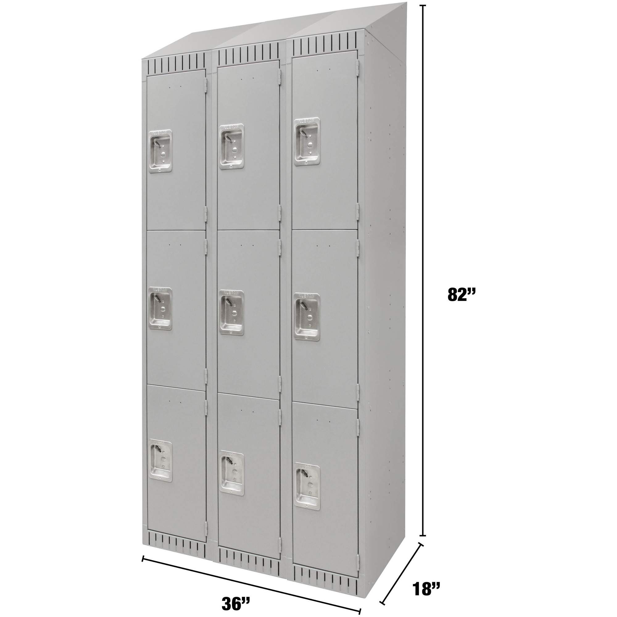 Lockers, 3 -tier, Bank of 3, 36