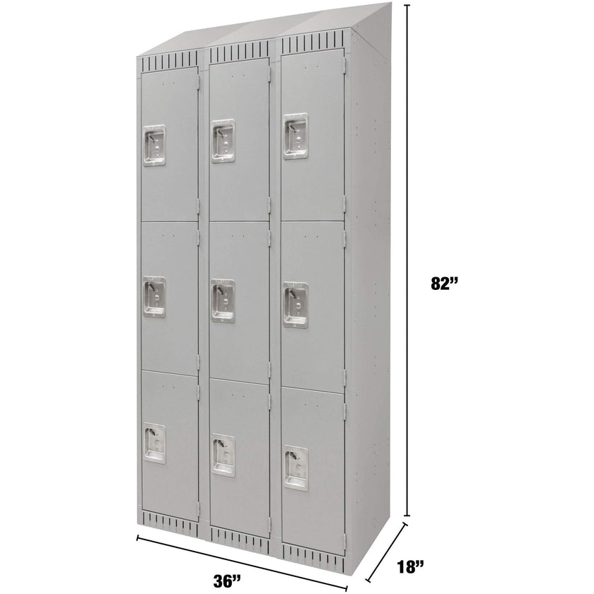 Lockers, 3 -tier, Bank of 3, 36