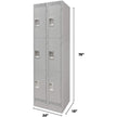 Lockers, 3 -tier, Bank of 2, 24