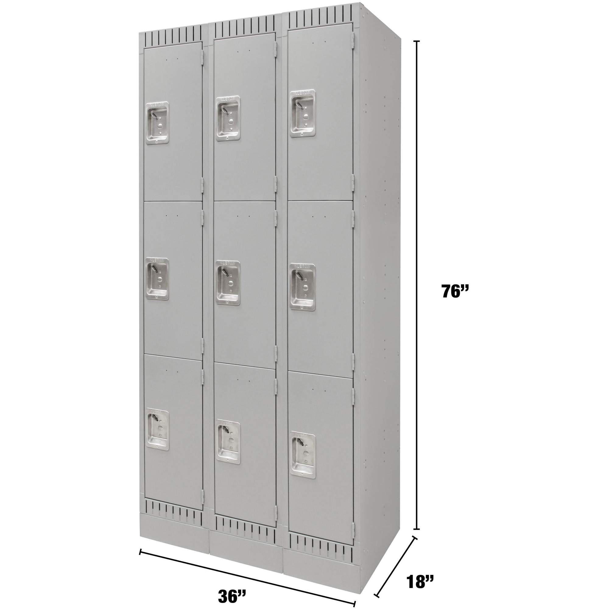 Lockers, 3 -tier, Bank of 3, 36