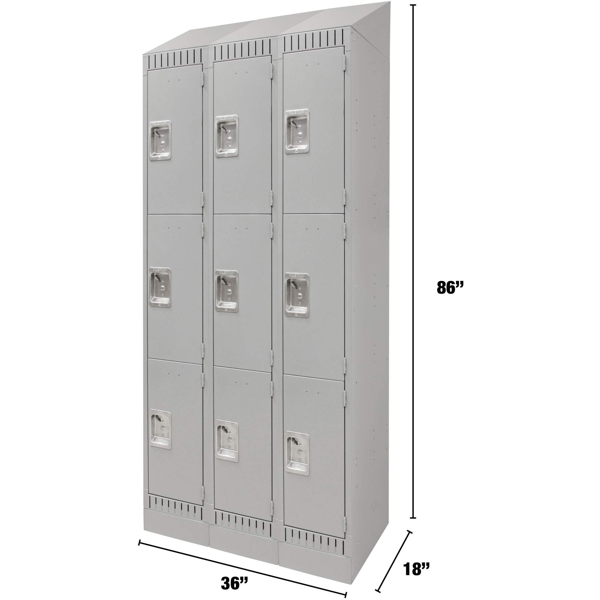 Lockers, 3 -tier, Bank of 3, 36