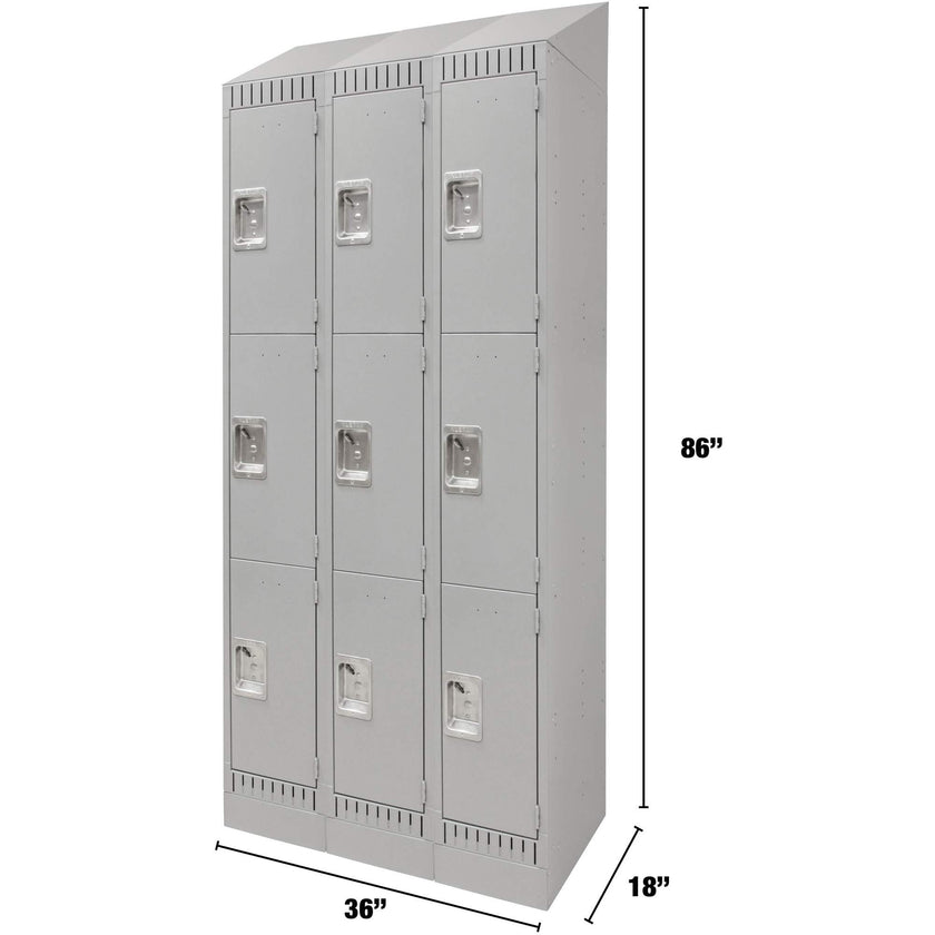 Lockers, 3 -tier, Bank of 3, 36