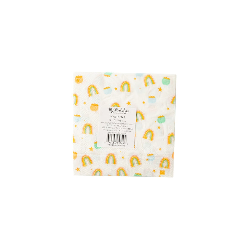 Pastel Rainbow Cocktail Napkins
