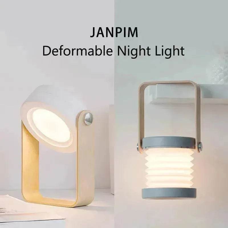 Foldable Touch Dimmable Reading LED Night Light Portable Lantern Lamp USB Rechargeable For Home Decor