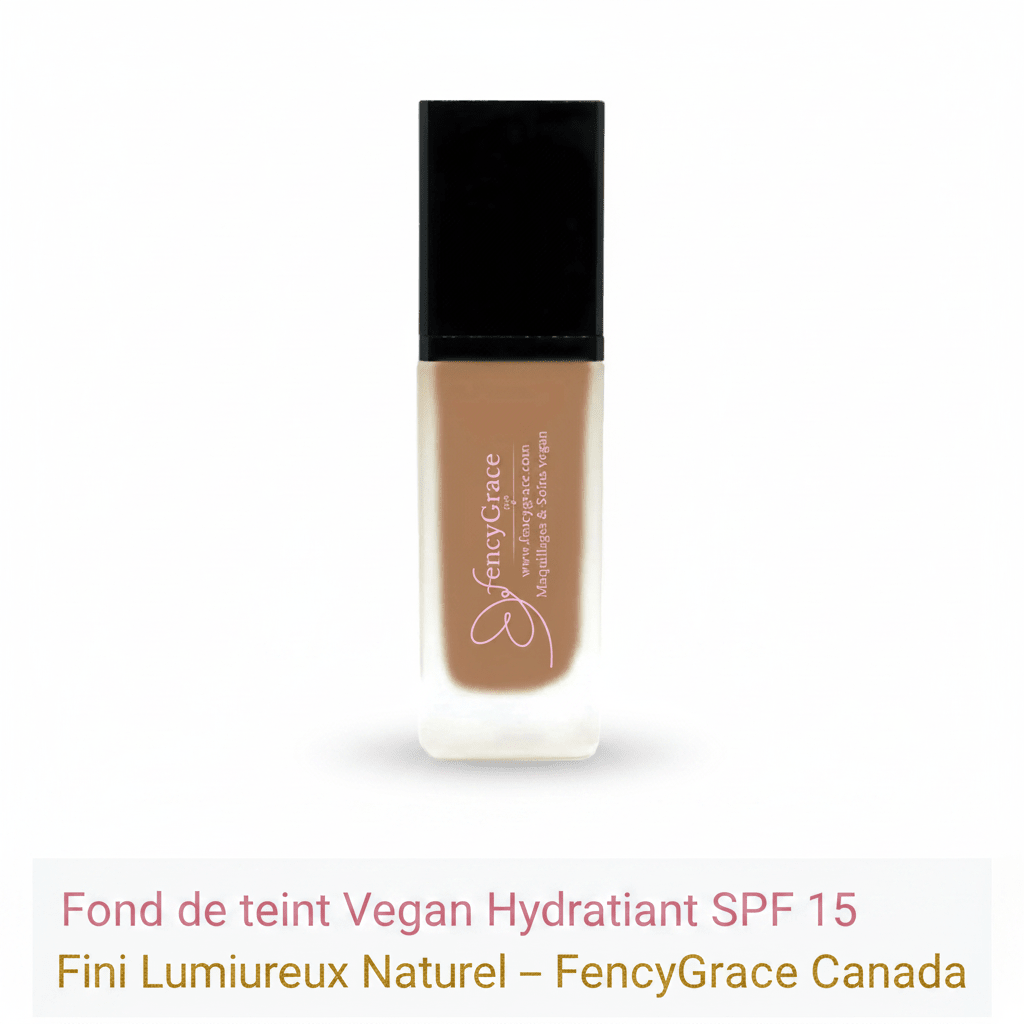 Fond de teint vegan hydratant SPF 15 – Fini lumineux naturel | FencyGrace Canada - disponible dans plusieurs teintes