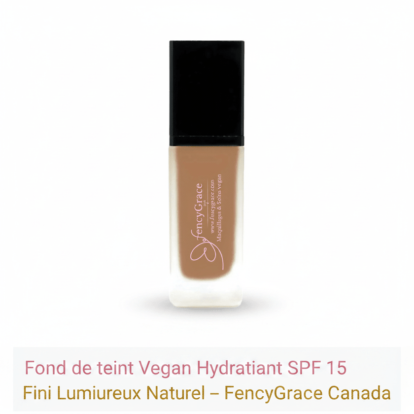 Fond de teint vegan hydratant SPF 15 – Fini lumineux naturel | FencyGrace Canada - disponible dans plusieurs teintes